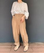 high waist ankle botton pants