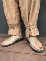 high waist ankle botton pants