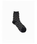 SEE-THROUGH GLITTER FRINGE SOCKS