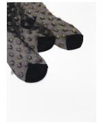 SEE-THROUGH GLITTER FRINGE SOCKS