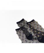 SEE-THROUGH GLITTER FRINGE SOCKS