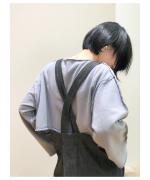 OVER DYE SWEAT SHORT SHIRT