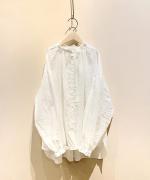ふわふわコットン　ロングシャツブラウス