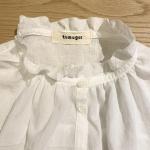 ふわふわコットン　ロングシャツブラウス