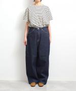 12OZヴィンテージデニム　ワイドパンツ（INDIGO）