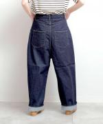 12OZヴィンテージデニム　ワイドパンツ（INDIGO）