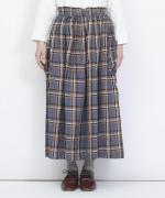 リネンチェック　スカート