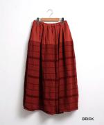【PICK UP！秋SALE】リネンモールボーダースカート