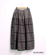 【PICK UP！秋SALE】リネンモールボーダースカート