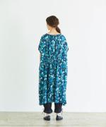 リネンペイントプリントワンピース