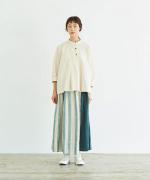 リネンストライプスカート