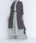 リネンストライプスカート