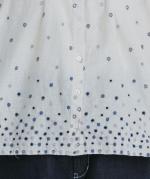 コットンプラネ刺繍２ｗａｙブラウス