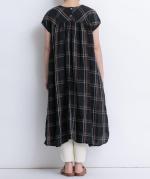 リネンマドラスチェック　2wayワンピース