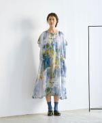 リネングラフィティプリント　ワンピース