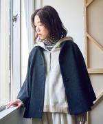 トラディショナルウールツイル　ポンチョ