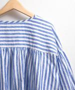 リネンキャンバスブラウス（ストライプ）