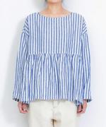 リネンキャンバス　プルオーバー(ストライプ)