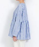 リネンキャンバス　プルオーバー(ストライプ)