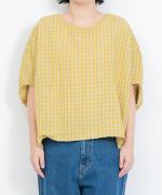 【ラストワン！】リネンコットンギンガムチェック　プルオーバー