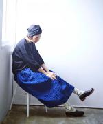 【ラストワン！】リネンコットンギンガムチェック　スカート