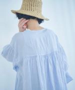 リネンキャンバス　カフタンワンピース