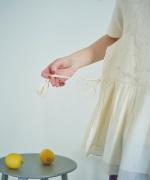 メッシュ×ボイル刺繍　サイドリボンベスト