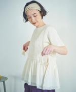 メッシュ×ボイル刺繍　サイドリボンベスト