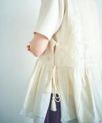 メッシュ×ボイル刺繍　サイドリボンベスト