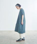 リネンコットンギンガム　ワンピース