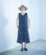 リネンビッグウィンドウペンチェック　ノースリ２ｗａｙワンピース