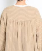 【PICK UP ITEM！】リネンレーヨンストライプ　シャツワンピース