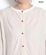 【PICK UP ITEM！】リネンレーヨンストライプ　シャツワンピース