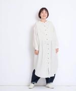 【PICK UP ITEM！】リネンレーヨンストライプ　シャツワンピース