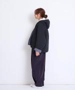 コットンキャンブリック起毛キルト　フードジャケット