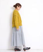 ロイヤルリネン　2wayティアードワンピース