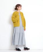 ロイヤルリネン　2wayティアードワンピース