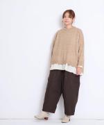 ふわふわドットフロッキー　ロングプルオーバー