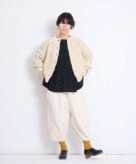 ふわふわドットフロッキー　ロングプルオーバー