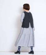 トップヴィンテージフラノウール　後ろあきベスト