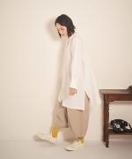コットン起毛ポプリン　2wayシャツチュニック
