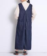 【PICK UP ITEM！】10oz コットンリネンンデニム　2wayジャンパースカート