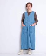 【PICK UP ITEM！】10oz コットンリネンンデニム　2wayジャンパースカート