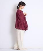 コットンガーゼWワッシャー　2Wayブラウス