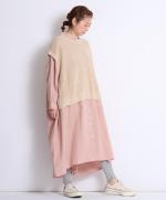 コットンリネン　ビッグシャツワンピース