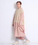 コットンリネン　ビッグシャツワンピース