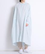 コットンリネン　ビッグシャツワンピース
