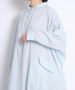 コットンリネン　ビッグシャツワンピース