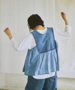 インディゴ刺し子　2wayベスト
