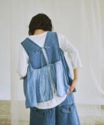 インディゴ刺し子　2wayベスト